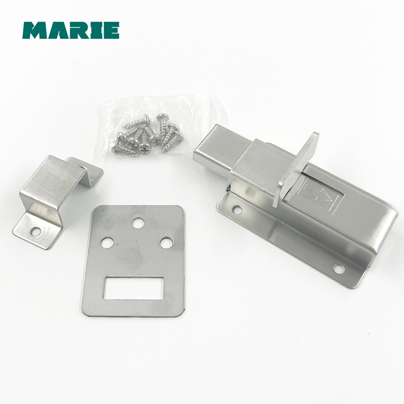 Silver Stainless Steel Door Latch Sliding Lock Barrel Bolt Latch Hasp Stapler Gate Safety Lock