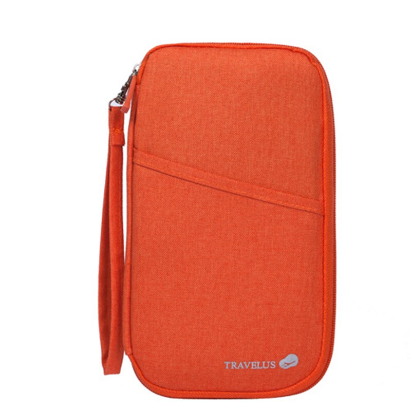 Vrouwen Travel Organizer Paspoorthouder Kaart Pakket Creditcard Wallet Document Pakket Mode Multi Zakken Card Pack: Orange