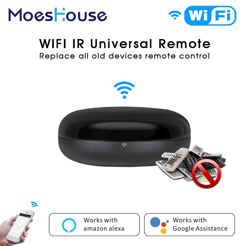 Smart IR Control Hub Infrarood Universele Afstandsbediening Een voor Alle Controle TV DVD CD AUD SAT etc. werkt met Alexa Google Thuis