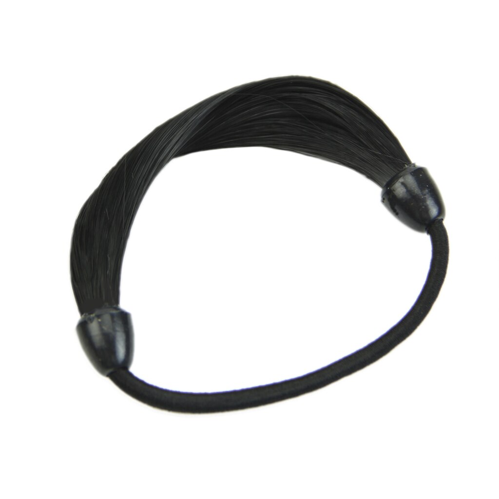 Coreano moda Peruca de Cabelo Rabo de Cavalo Titulares Cabelo Tranças Torção Rubber Band Headband: Preto
