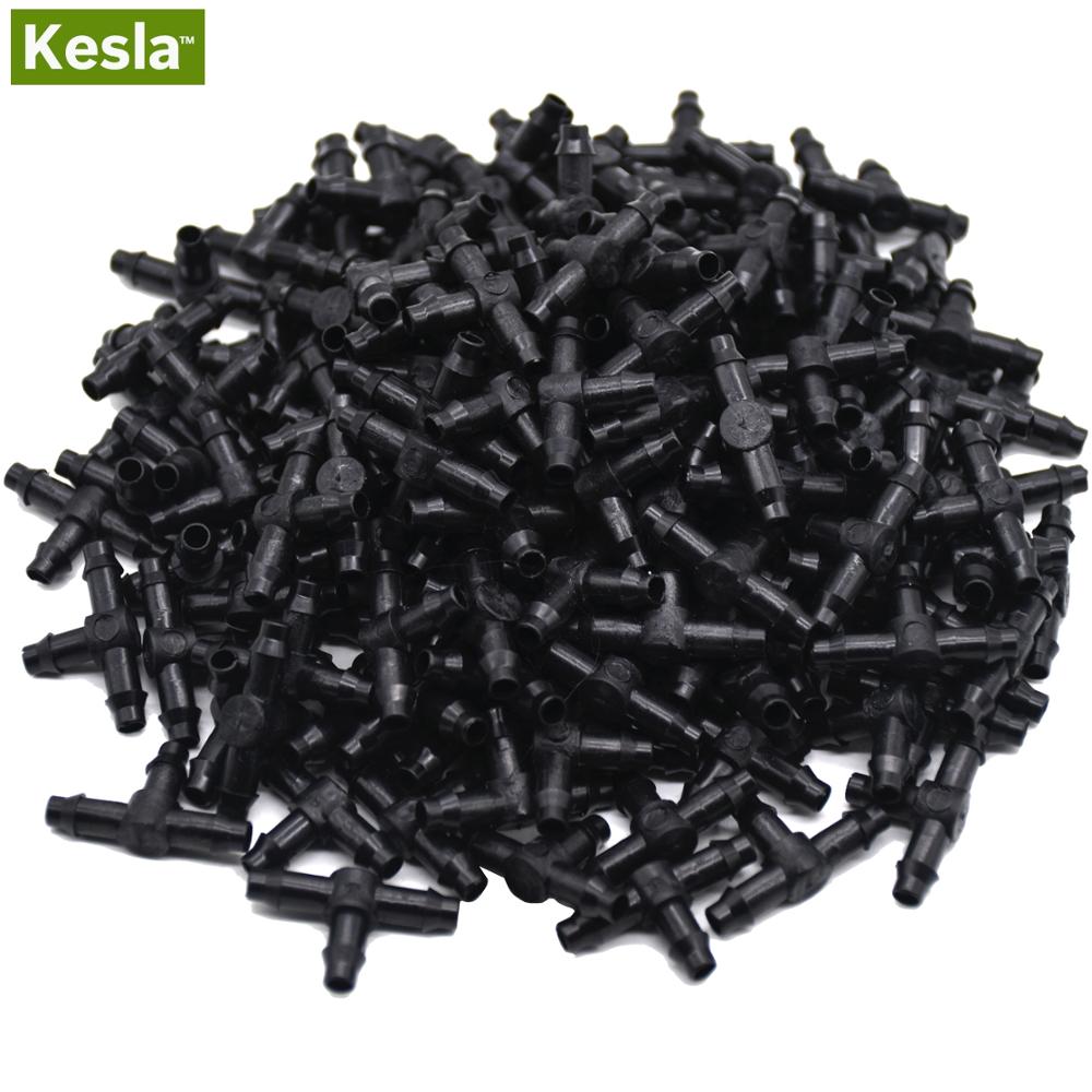 Kesla 25 Pcs Tuin Water Tee Connector Voor 4/7 Mm 1/4 ''Tuinslang Water Tubing Barb Slang fitting Druppelirrigatie Adapter Koppeling