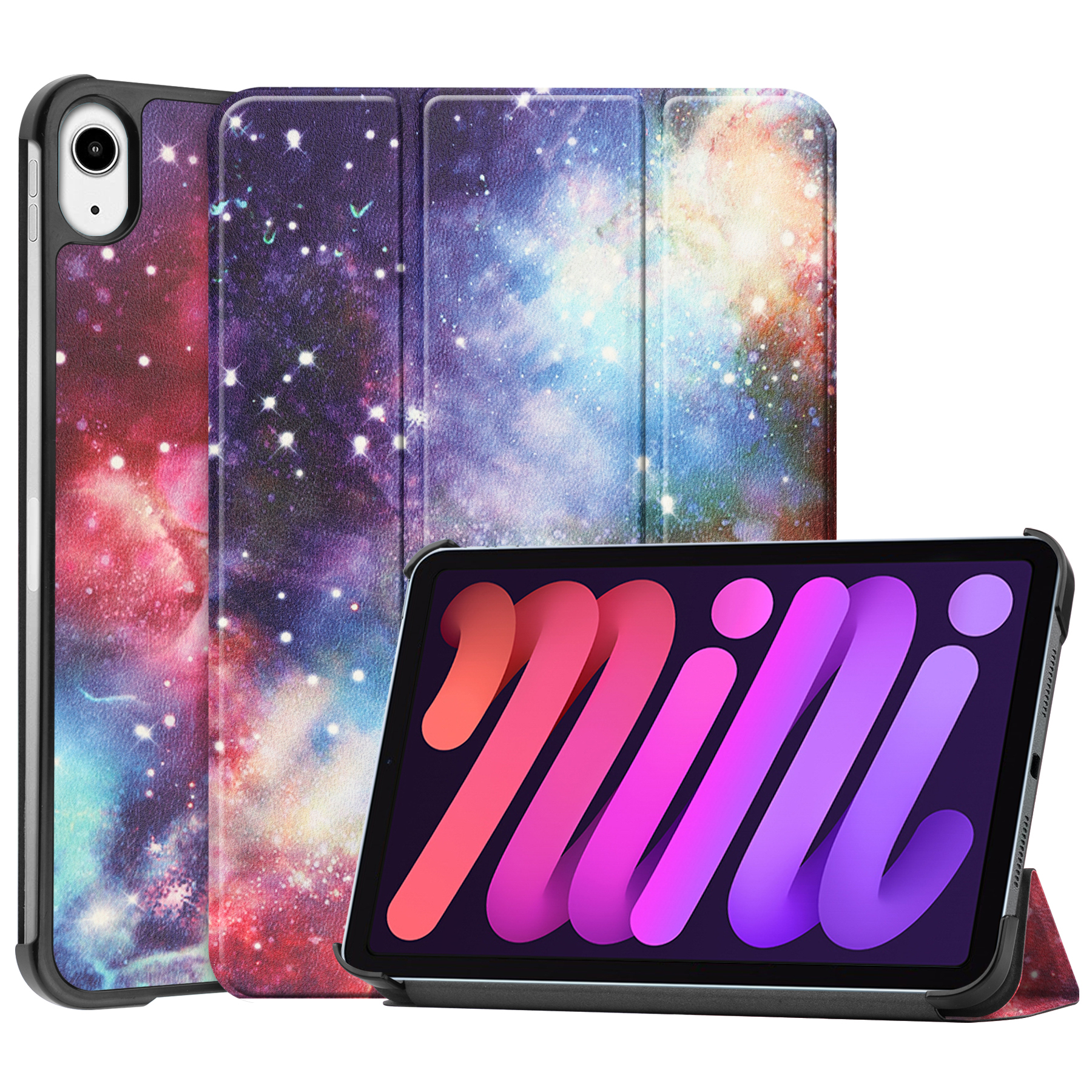 Deksel til ipad mini 7 ,  a17 pu-lærdeksel, stativ til nettbrett, bunndeksel til ipad mini 6, deksel til ipad mini 7 , 8.3- tommers: Elleve / Rød