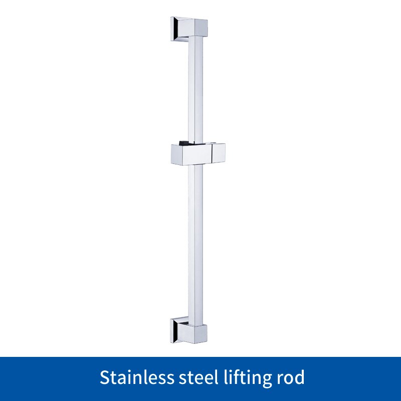 Square Adjustable Lifting Shower Slide Bar with Shower Holder ABS Sliding Bar Shower Set: Slide Bar Only