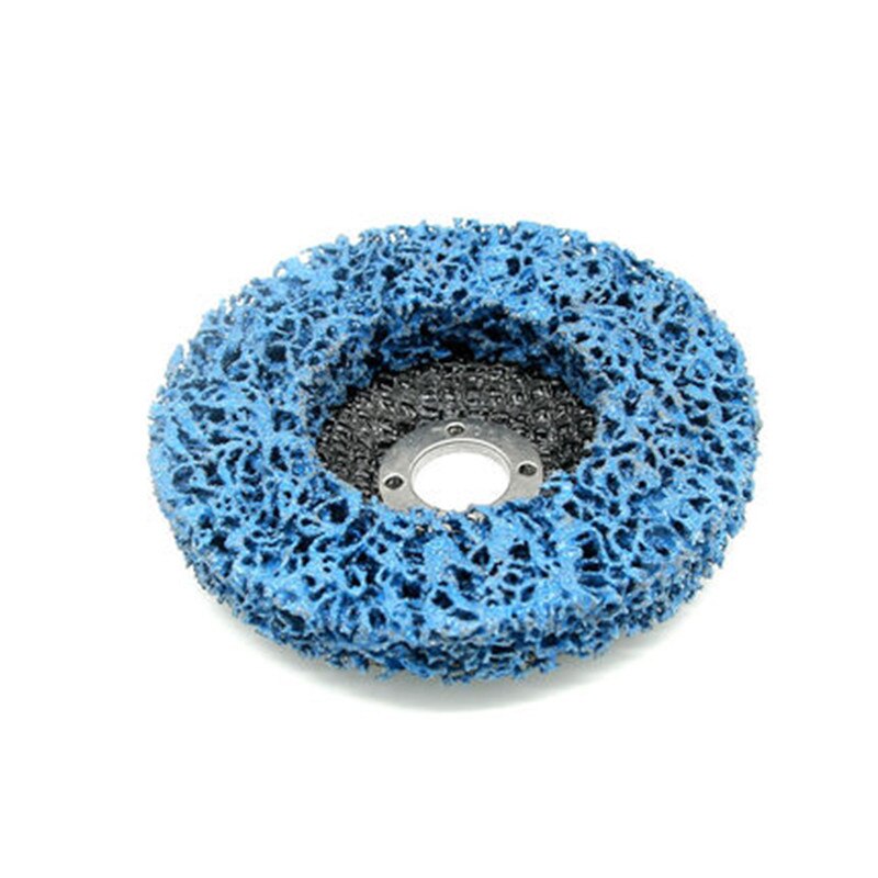 100 x 16mm poly strip skive hjul maling rustfjerning rent fjern til vinkelsliber: Blå