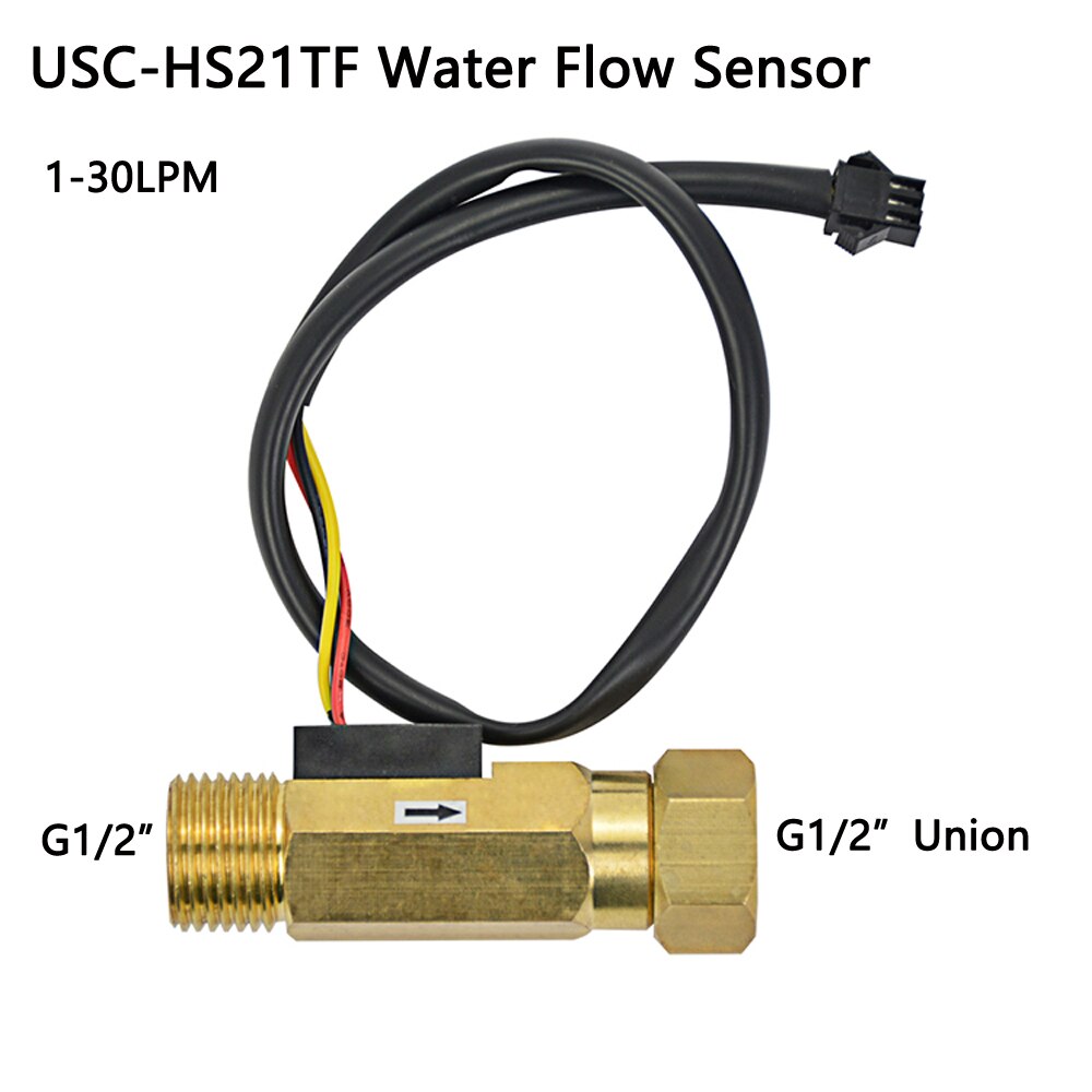 US211M-HS21TFV Dosage Machine Quantitative Controller Water Flow Meter Sensor Reader with USC-HS21TF 1-30L/min 24V Displayer: Flow Sensor