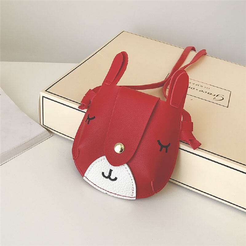 Cute Baby Kid Girl Leather Handbag Cross Body Tote Messenger Satchel Bags Cute Little Dog 3D Ears Coin Purses Kids: 2