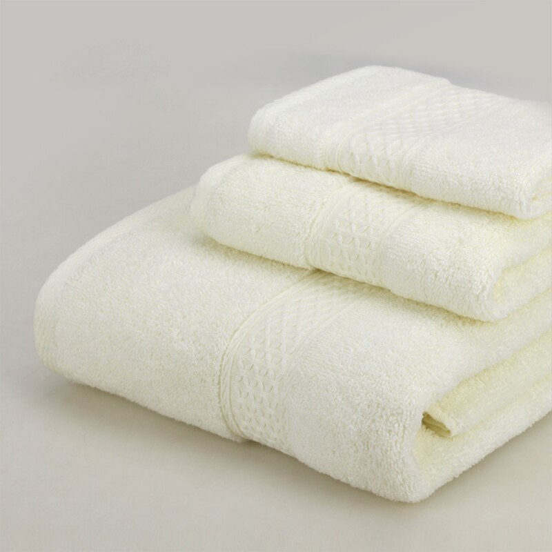 3 Pack Towel Set 100% Cotton 70x140cm Bath Towel and 2 Face Hand Towel Super Soft Absorbent Terry Washcloth For Adults: 9