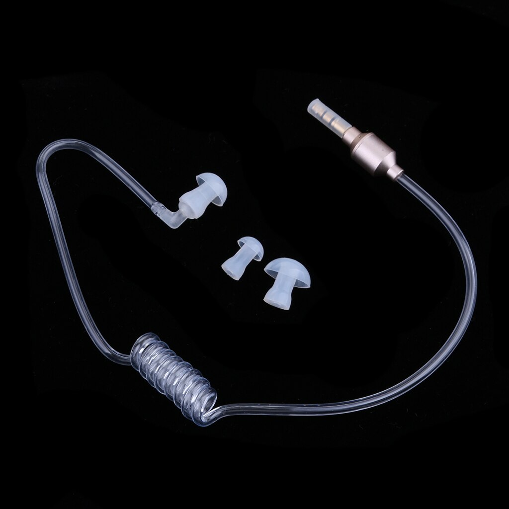 Anti-Straling Mono Oortelefoon 3.5Mm Stereo Akoestische Holle Buis Bedraad Oortje Handsfree Met Mic Headsets lichtgewicht