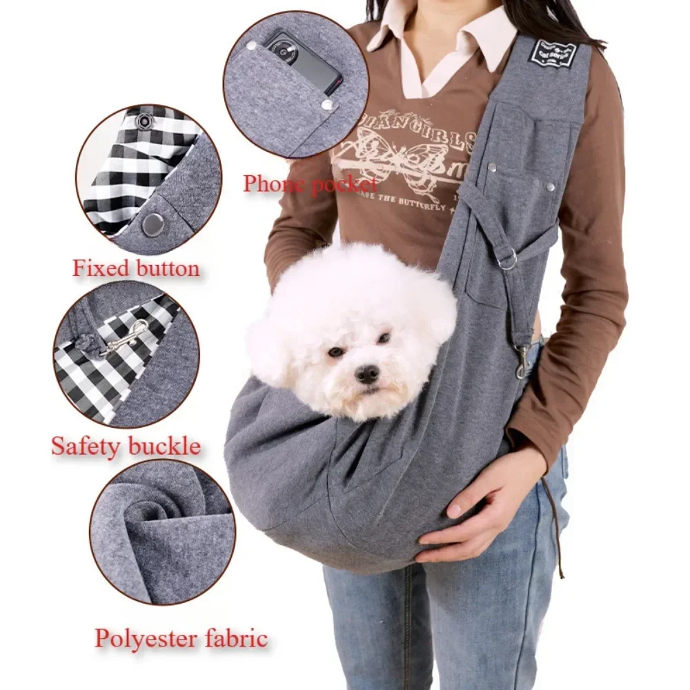 Pet Outdoor Portable Dog Backpack Teddy Pomeranian Small Dog Travel Crossbody Bag Mesh Breathable Cat Bag Chest Back Cat Bag