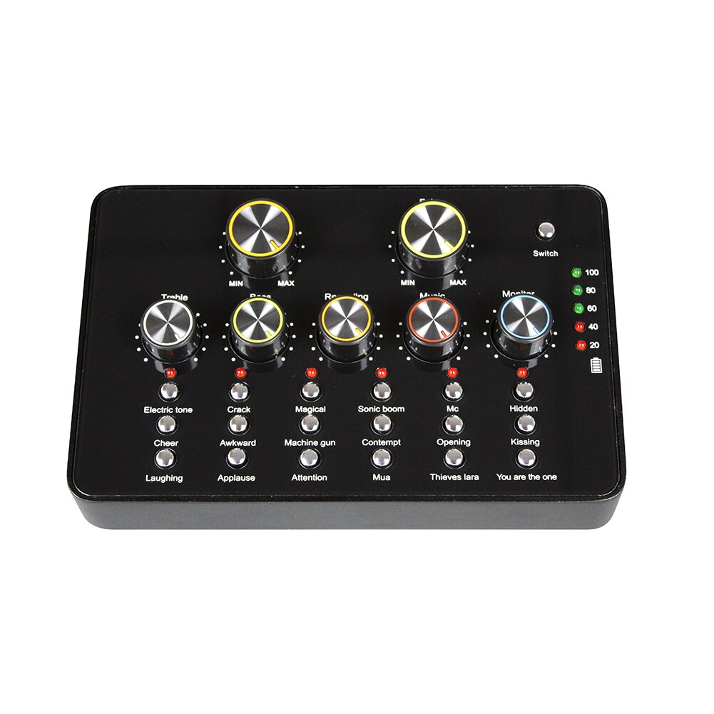 Universal Voice Verandering Audio Mixer Adapter Kaart Met Een Verscheidenheid Aan Interessante Geluidseffecten, gebruikt Voor Mobiele Ktv Live Geluidskaart