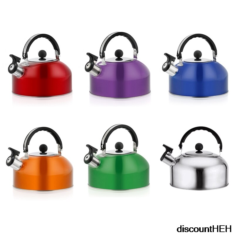 3000ml Household Stainless Steel Kettle Dome Induction Cooker Gas Stove Kettle Flat Bottom Whistle Kettle