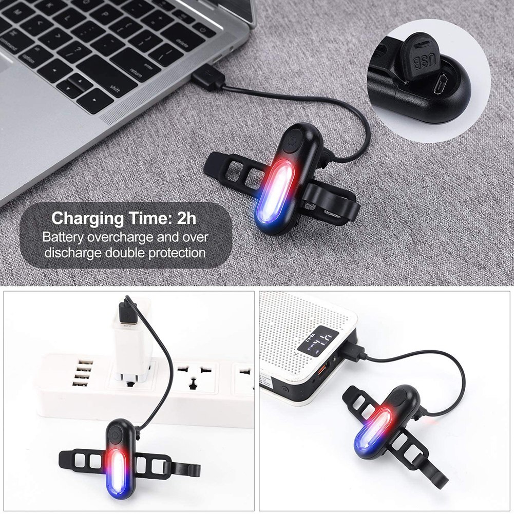 Bike Tail Light, USB Rechargeable Running Light, Hiking And Walking, Ultra Bright Bike Light With 5 Lighting Modes