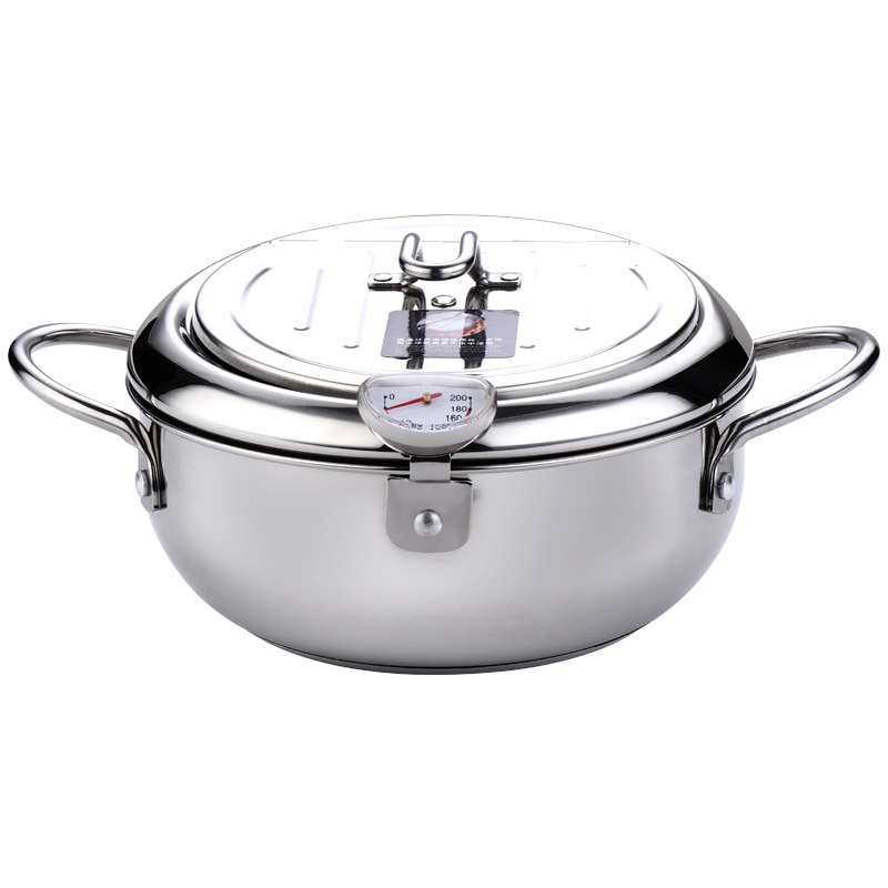 Keuken Frituren Pot Thermometre Friteuse Pan Temperatuurregeling Gebakken Kip Pot Koken Gereedschap Non-stick Pan Kookgerei