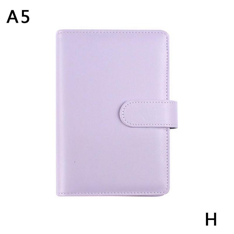 A5/6 Macaron Losbladige Hand Boek Ringband Notebook Pu Leuke Wekelijkse Maandelijkse Briefpapier Dagboek Notebook Multifunctionele pla X6t8: H