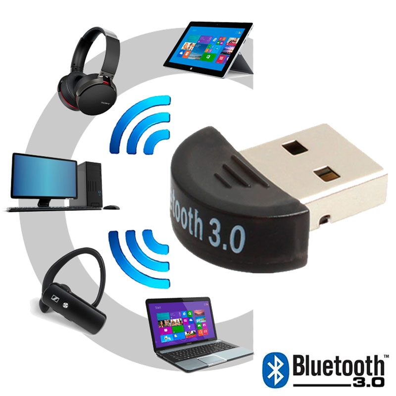 OcioDual Mini antenne Bluetooth USB Adapter V 3,0 EDR für Fenster XP Aussicht 7 8 und 10 Dongle kompatibel mit Mikro Stock