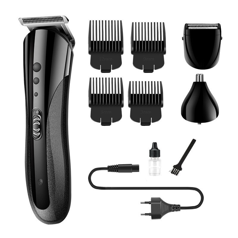Kemei trimmer genopladelig elektrisk barbermaskine mænds skæg barbermaskine elektrisk multifunktionel hårklipper sæt