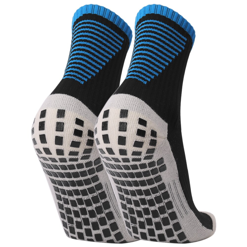 Antideslizante calcetines de fútbol equipo calcetines deportivos exterior Fitness transpirable de secado rápido calcetines resistente al desgaste calcetines Anti-skid calcetín: 1 pair Blue