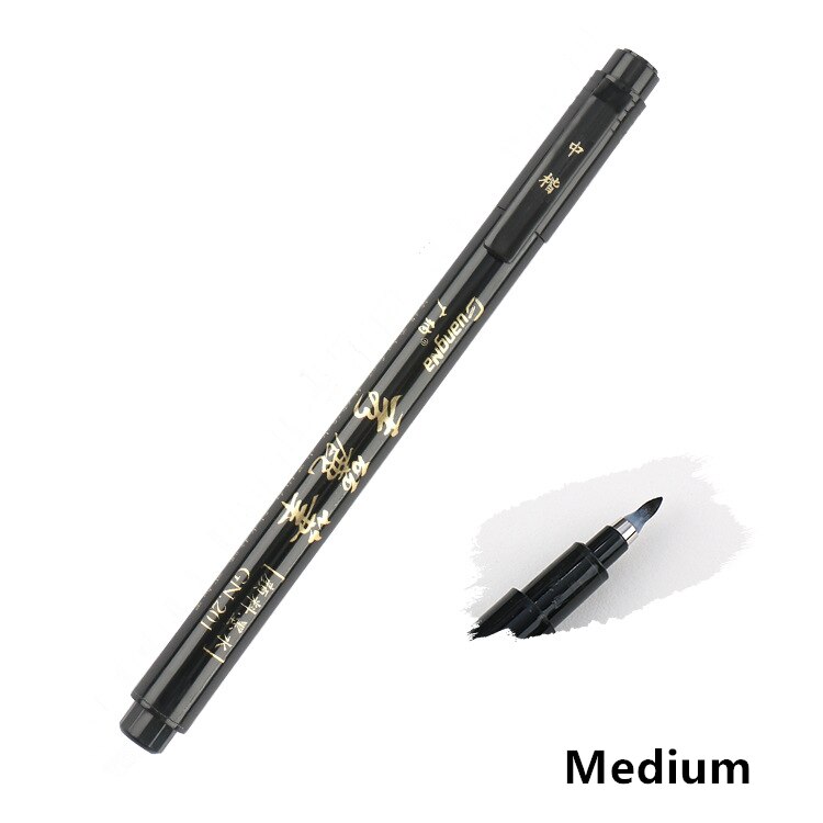 Pluma de caligrafía, plumas para caligrafía marcadores y plumas para escribir, dibujo, bolígrafos de tinta negra, 1 Uds.: C