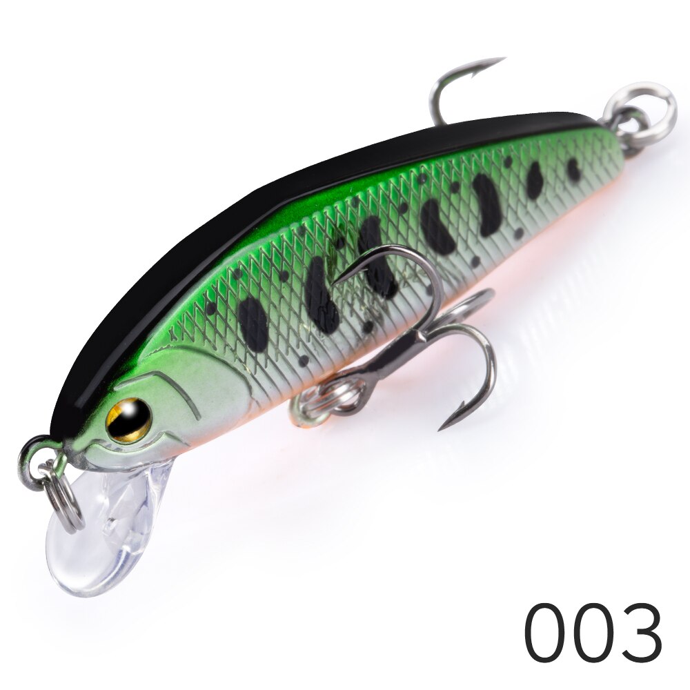 D1 Fishing Sinking Minnow Lures Trout Wobblers 44mm Crankbait High Artificial Freshwater Hard Bait Tackle Pesca Set: 003