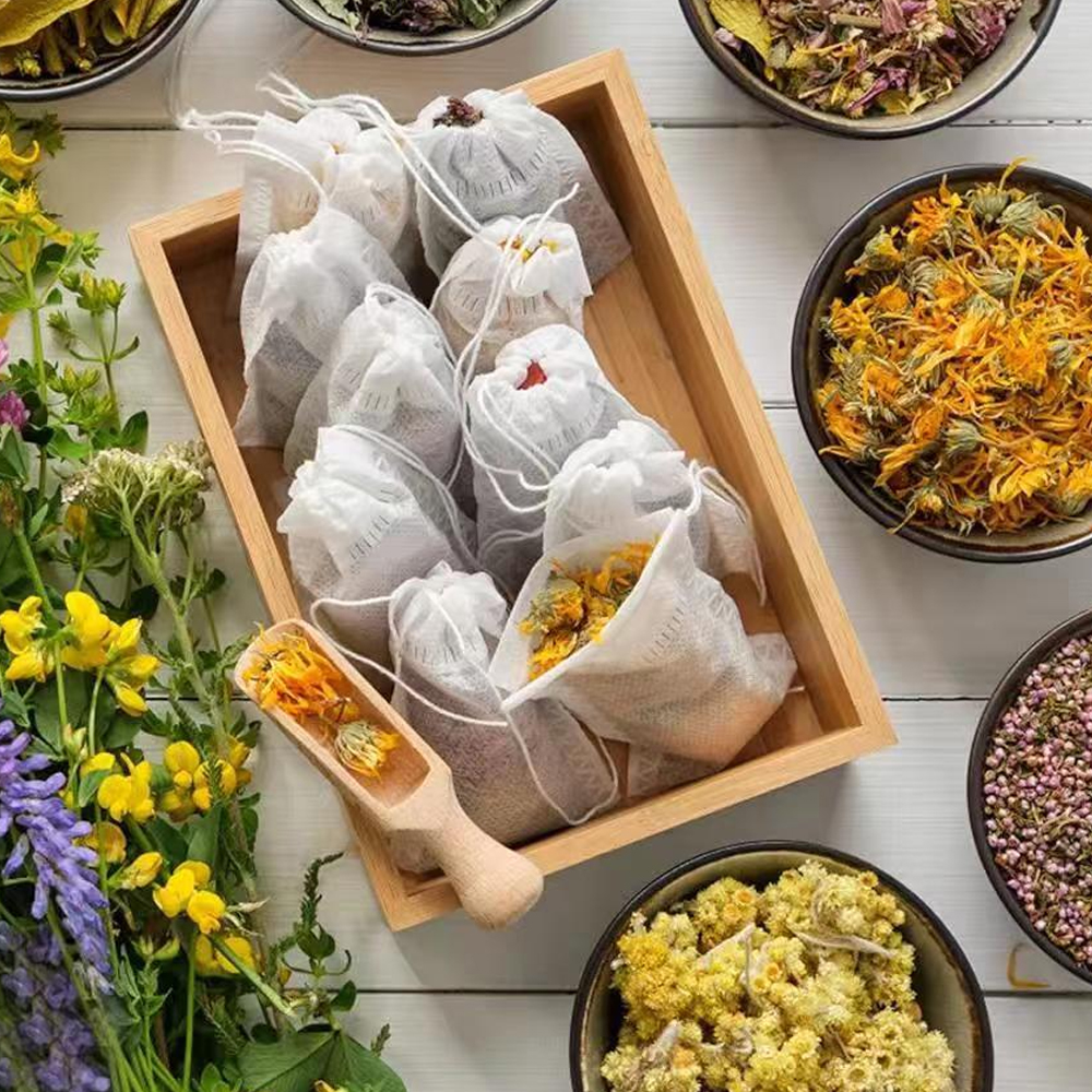 100-2000 Uds. Bolsas de té desechables con filtro, bolsas de té perfumadas con cuerda, papel sellado curativo para cocina, hojas sueltas, té, café, especias, hierbas