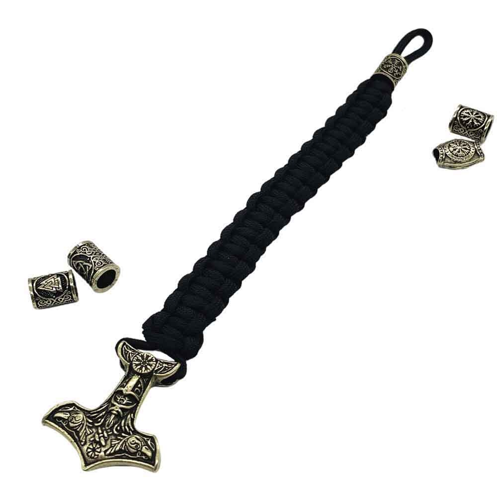 Norse Vikings Aegishjalmur młot thora Mjolnir Odin Raven Viking mężczyźni bransoletka słowiańska bransoletka