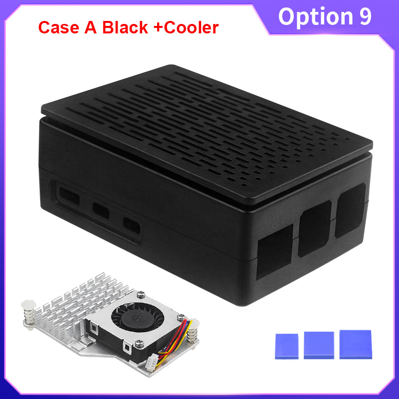 Raspberry Pi 5 ABS Case Black Silver Plastic Shell Optional PWM Cooling Fan Protection Box for Raspberry Pi 5: Sliver