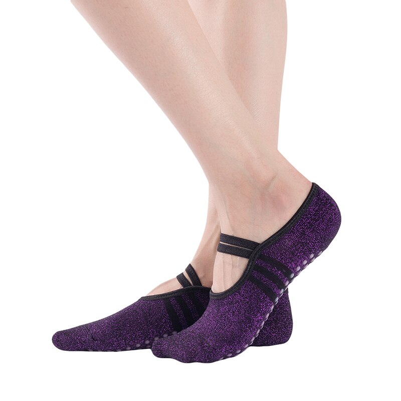 Yoga-socken für damen, offen, aus baumwolle, rutschfest, mit bandage, sport-socken, atmungsaktiv, pilates-socken, ballett-socken, tanzsocken, hausschuhe
