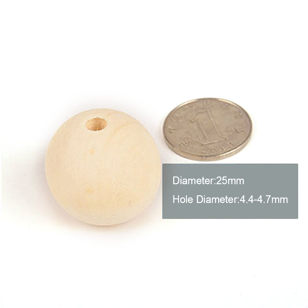 Cuentas de madera redondas, bolas de madera de 6/8/10/12/14/16/18/20/25/30/35 ~ 50mm para joyería DIY, pulsera colgante, decoración hecha a mano