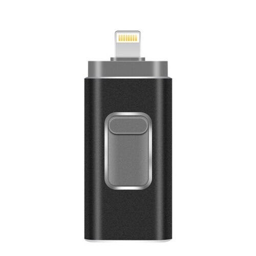 16 GB/32 GB/64 GB/128 GB/256 GB/512 GB OTG USB Flash drive 3 In 1Cle USB 3.0 Pendrive Sleutel Voor iPhone 5/6/7/8/X/ 11 iPod iPad Android PC: 16GB / Zwart