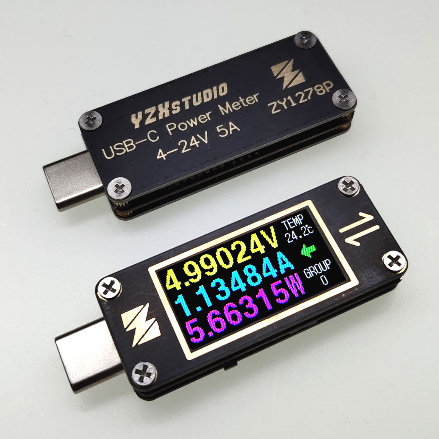 Yzxstudio Mini USB-C Pd Tester Voltage Huidige Patroon Golfvorm Oscilloscoop Type-C Meter ZY1278E