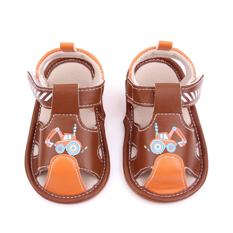 Baby Baby Sandalen Pasgeboren Baby Jongen Cartoon Pu Lederen Anti-Slip Sandalen Peuter Rubberen Zool Eerste Wandelaars Maat 0-24M: C / 6-12M