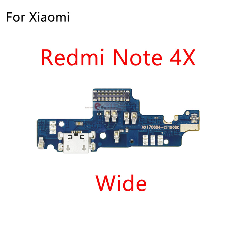 USB Charging Port Board Flex Cable Connector with microphone For Xiaomi Redmi Note 2 3 4 5 Plus Pro 5A 6 Pro 4x 4A 6A: Redmi Note 4X Wide