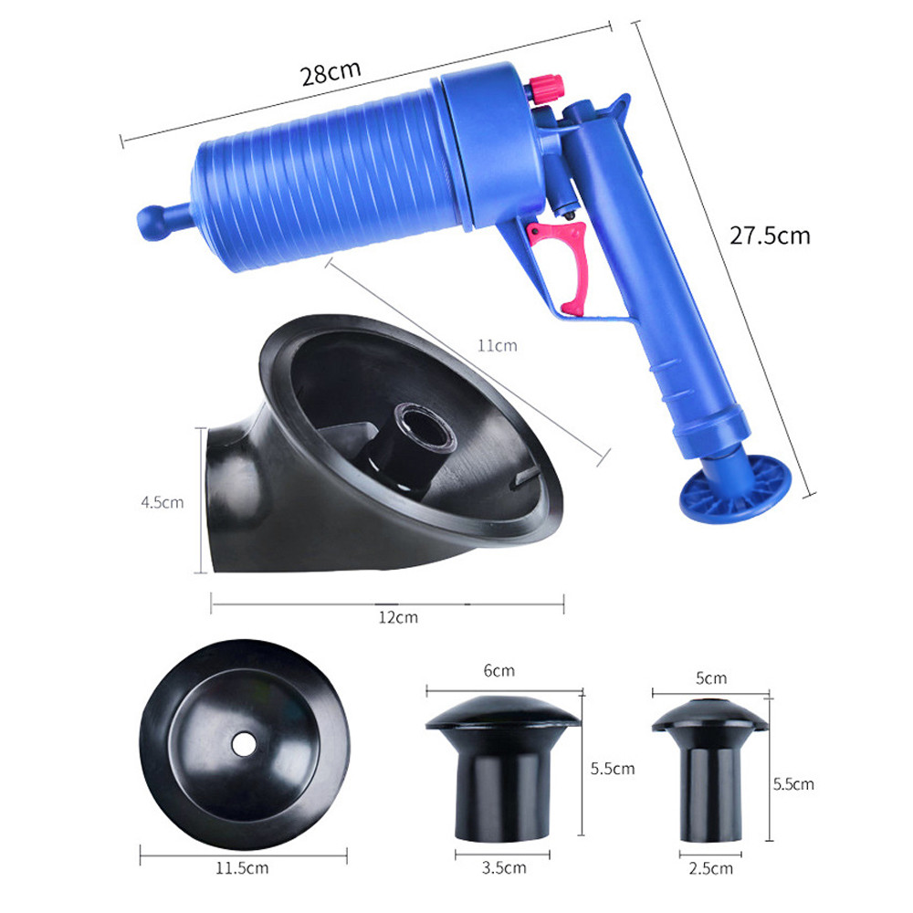 Pressure Pump Cleaner Unclogs Toilet Hand Powered Plunger Set Bathroom Toilet Suction Cup Toilet Plungers #M20