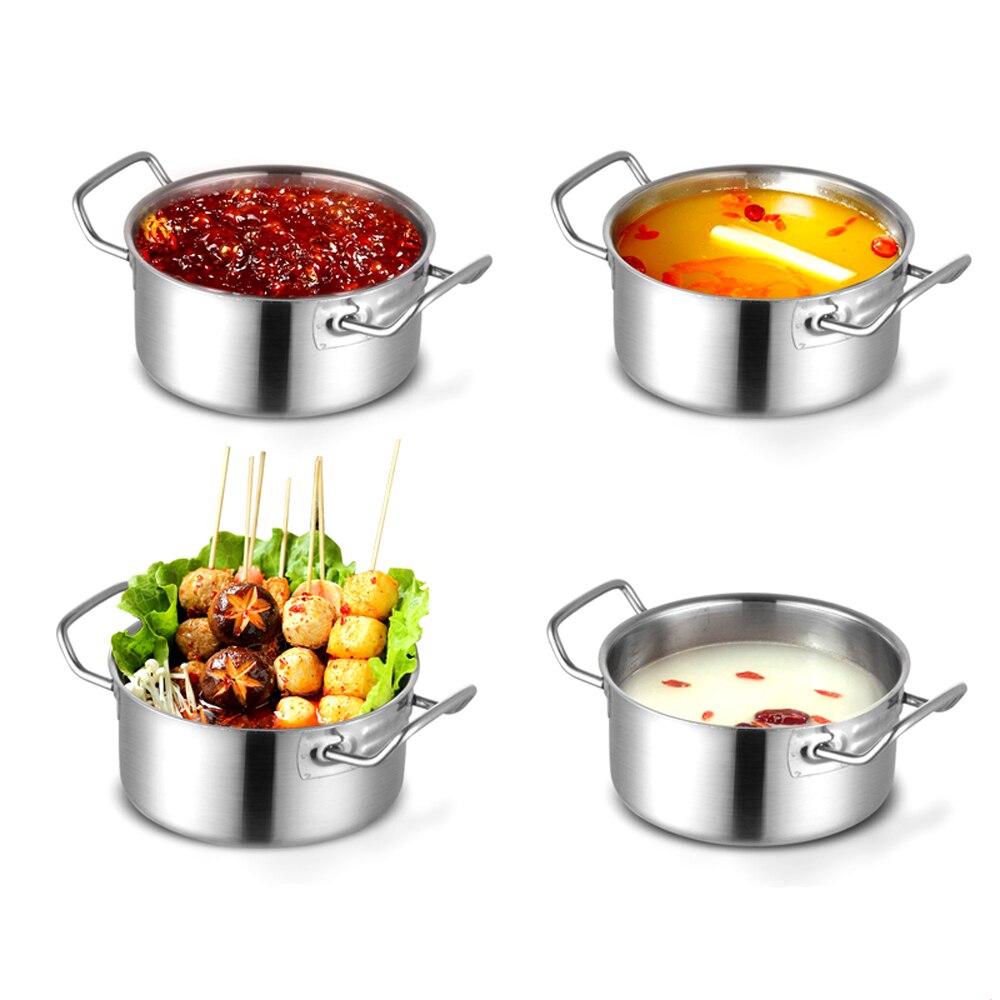 16/18cm Pot Soup Stock Pots Stainless Steel Cookware Induction Little Sheep Pot Ruled Compatible