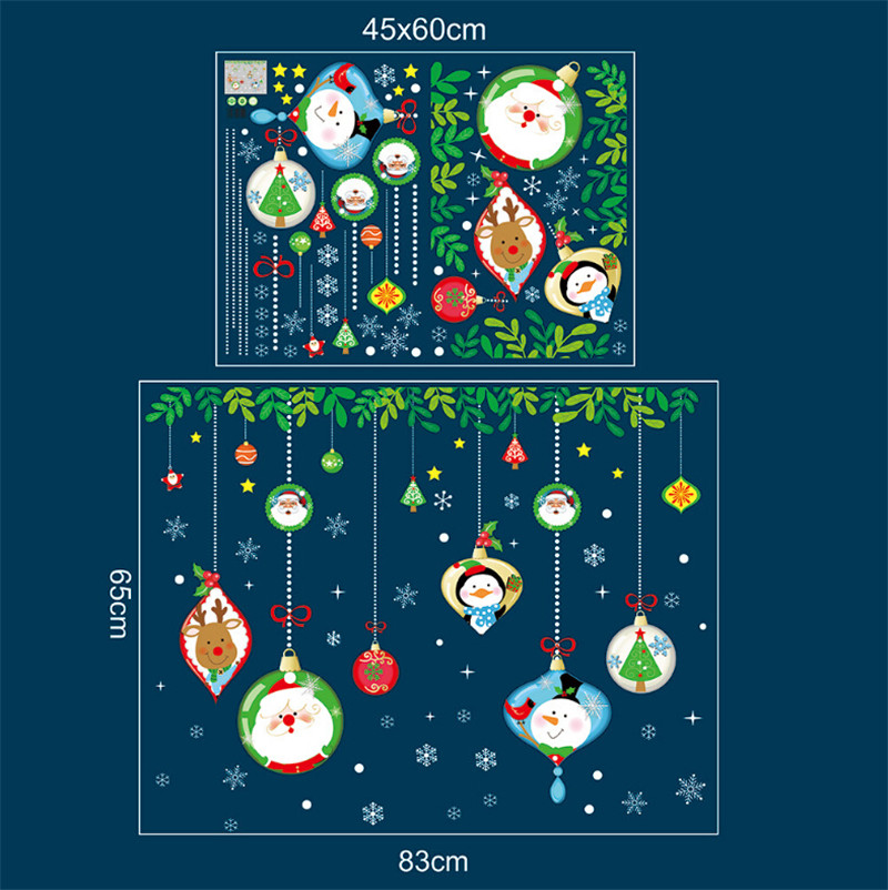 Christmas Vinyl Window Wall Stickers Decal Snowman Removable Home Room Decor: 7