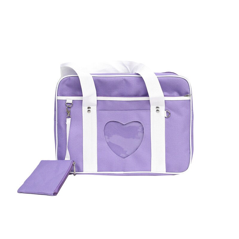 Bags for women Ita Japanese Heart Wego nylon School Bag Girl Uniform Handbag Shoulder Tote Bag bolsa sac a main: Purple