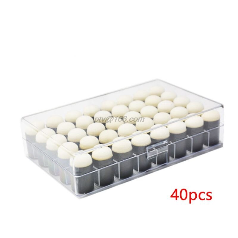 40pcs Finger Sponge Daubers Painting Ink Pad Stamping Brush Craft Case Art Tool with Box Scrapbooking DIY Crafts: white