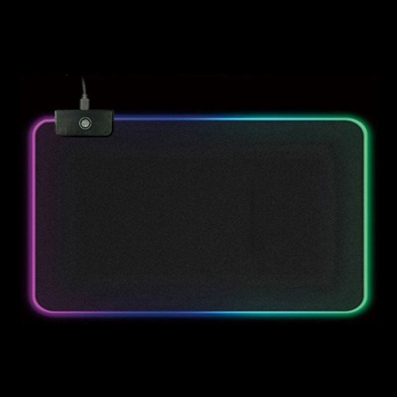 RGB Illuminate Gaming Mouse Pad 7 LED Light Modes Adjustable Mousepad Computer Laptop Desktop PC Foldable Portable Mouse Mat: Brown