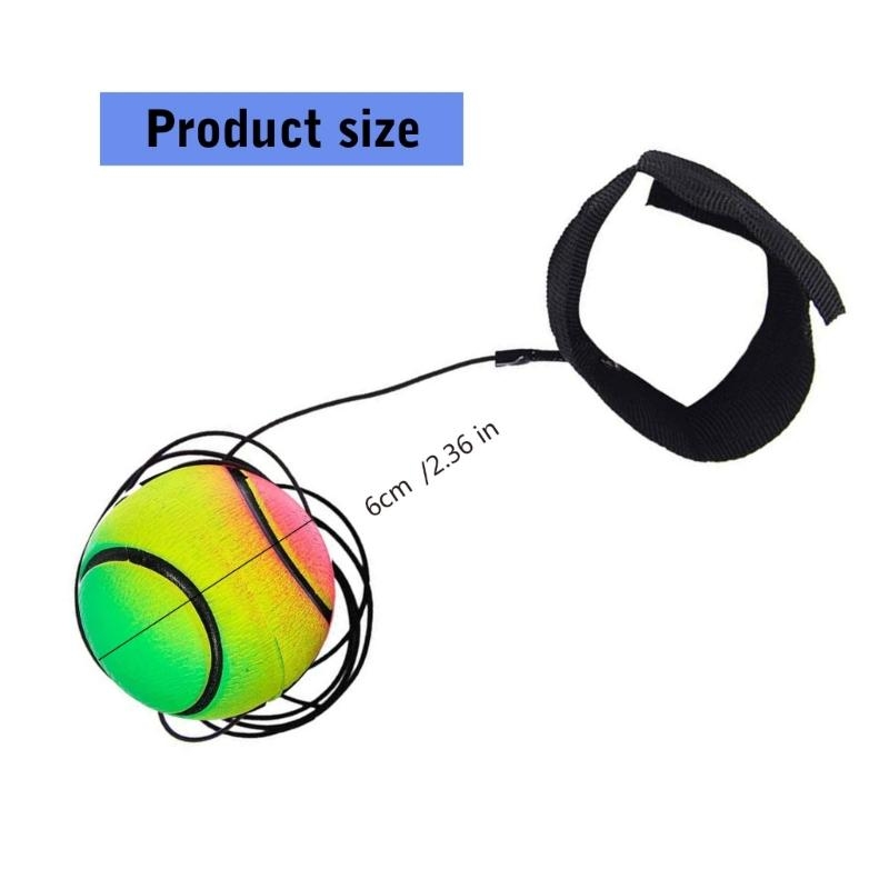 Rainbow Elastic Hand Sports Ball Multi Color Elastic Ball Portable Fitness Ball for Gym Exercise and Stress Management