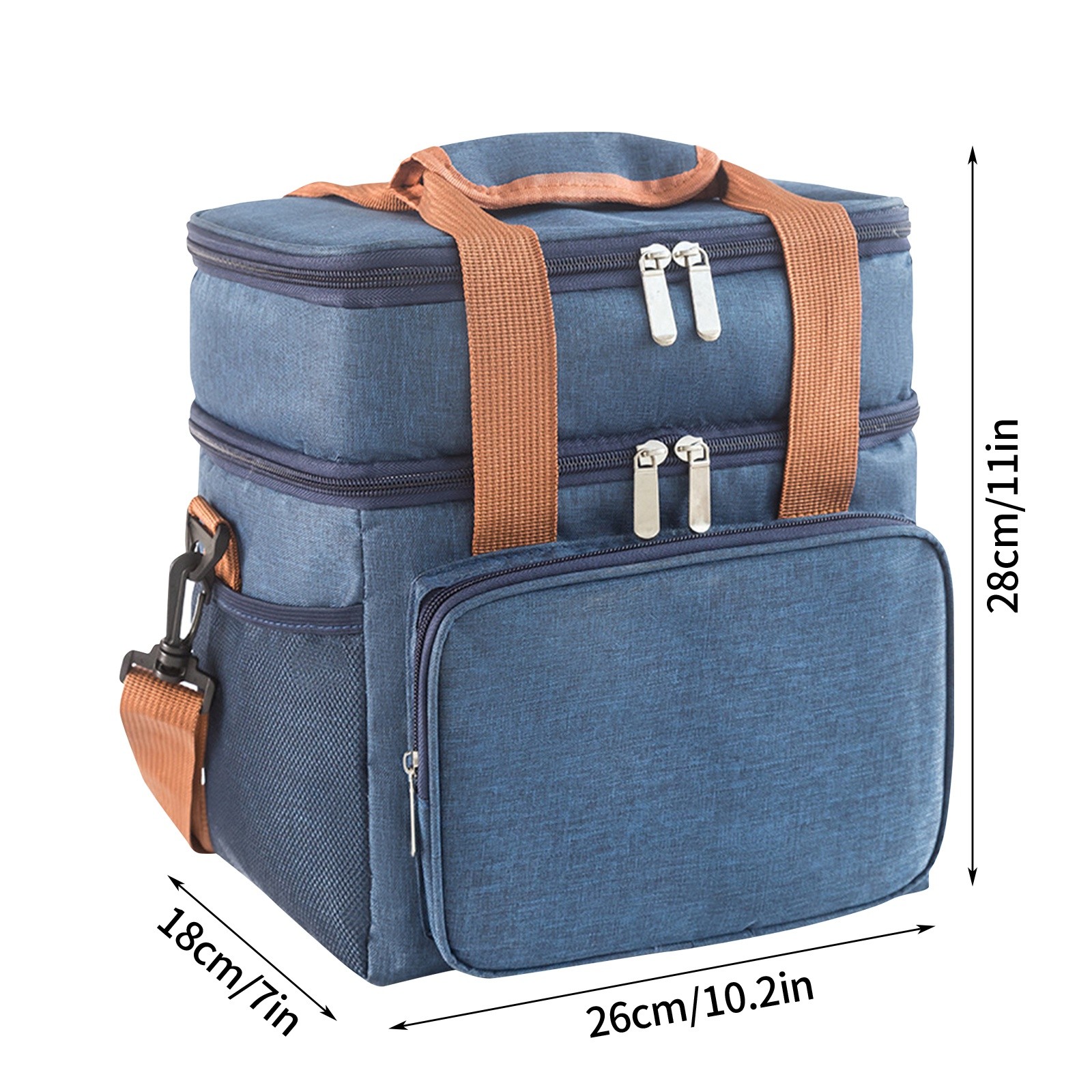 Portable Thermal Lunch Bag Picnic Food Cooler Bags Insulated Case Durable Waterproof Office Lunchbag Shoulder Strap Cooling Box