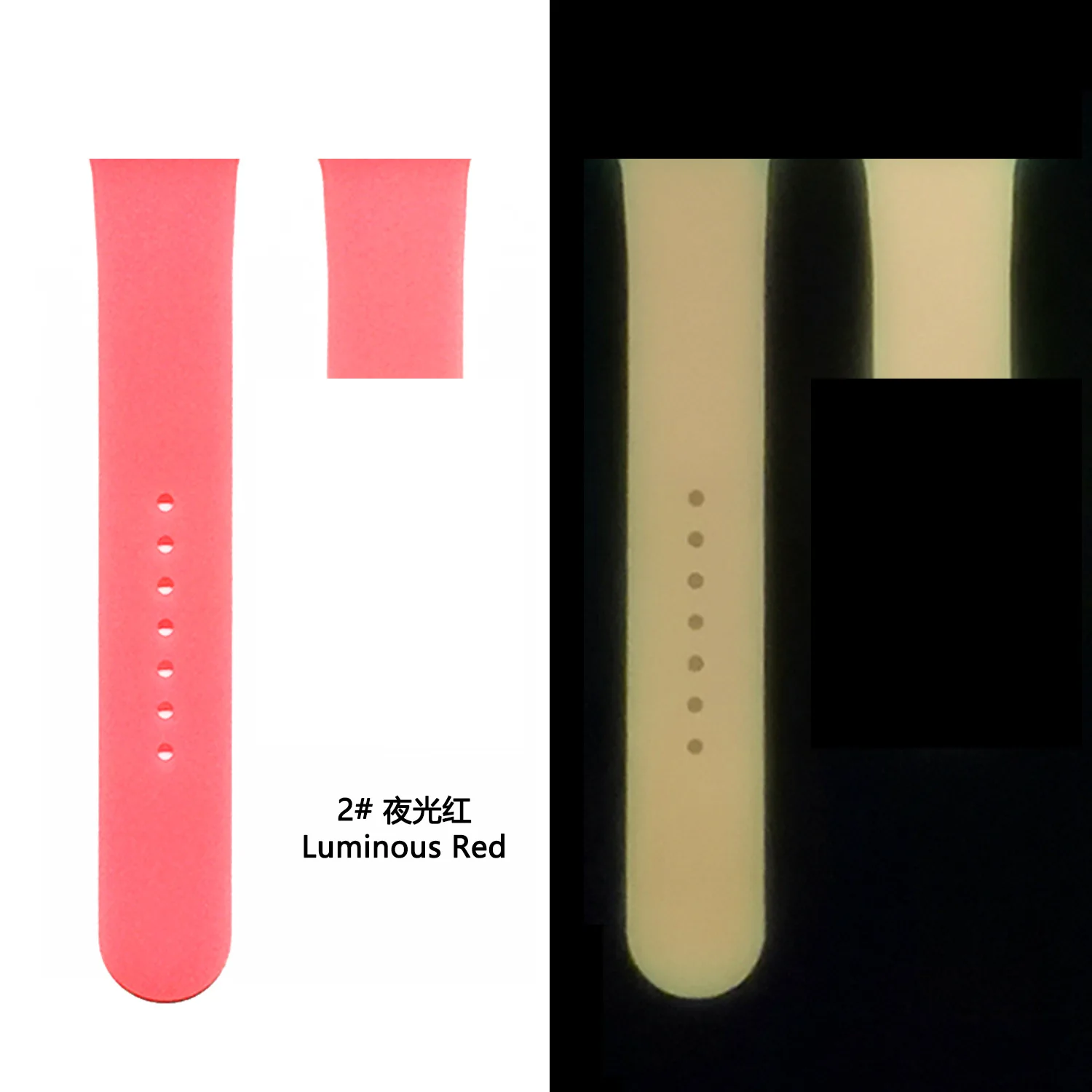 Bracelet lumineux en Silicone pour Apple Watch, Ultra 2, 49mm, 45/41mm, Sport, pour Iwatch 8 7 6 5 4 Se 44mm 42mm 40mm 38mm: XS / SABLE ROSE