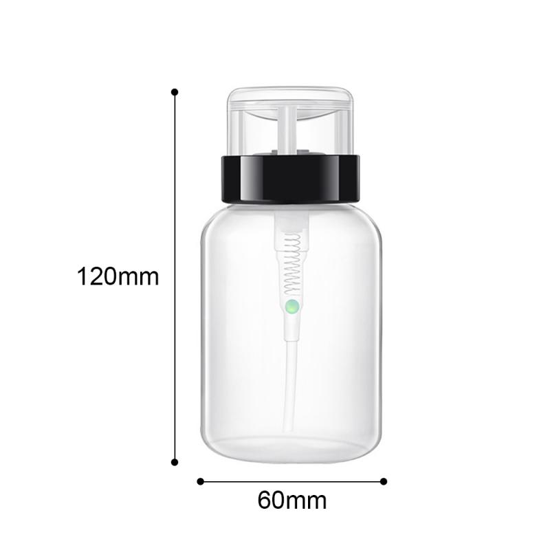 200ml tomme plast neglelakfjerner alkohol flydende presse pumpe dispenser flaske nail art uv gel renseværktøj