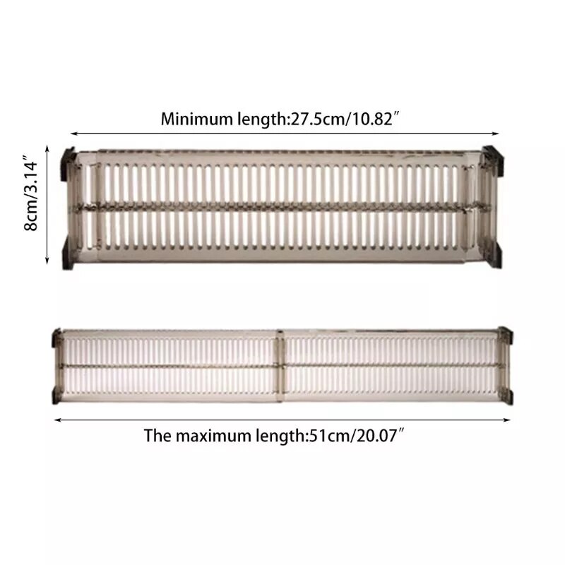 2Pcs Adjustable Drawer Separator Divider Plastic DIY Closet Storage Division Board Separator Divider Grid For Household