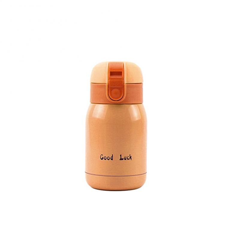 Nueva , Mini taza de café portátil que rebota de acero inoxidable, taza de vacío de para el coche, termo de viaje a prueba de fugas: Amarillo claro
