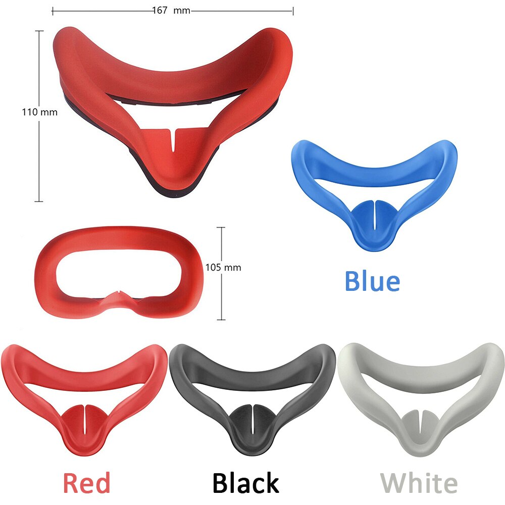 1PC Soft Silicone Eye Mask Cover For Oculus Quest 2 VR Glasses Anti-sweat Anti-leakage Light Blocking Protective Eye Cover Pad