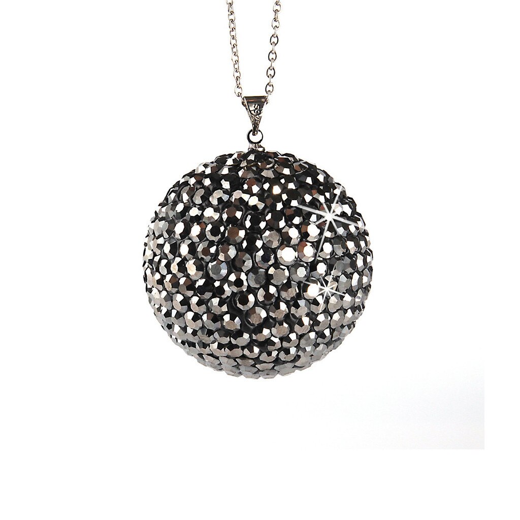 Auto Accessoires Auto Achteruitkijkspiegel Hanger Auto Charm Bling Crystal Bal Ornament Opknoping Auto Accessoires: Black