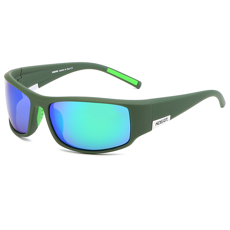 Gafas de sol KDEAM de gama alta para hombre, gafas de sol deportivas polarizadas y UV400 TR90, montura irrompible, gafas antirreflectantes, nuevas: C2