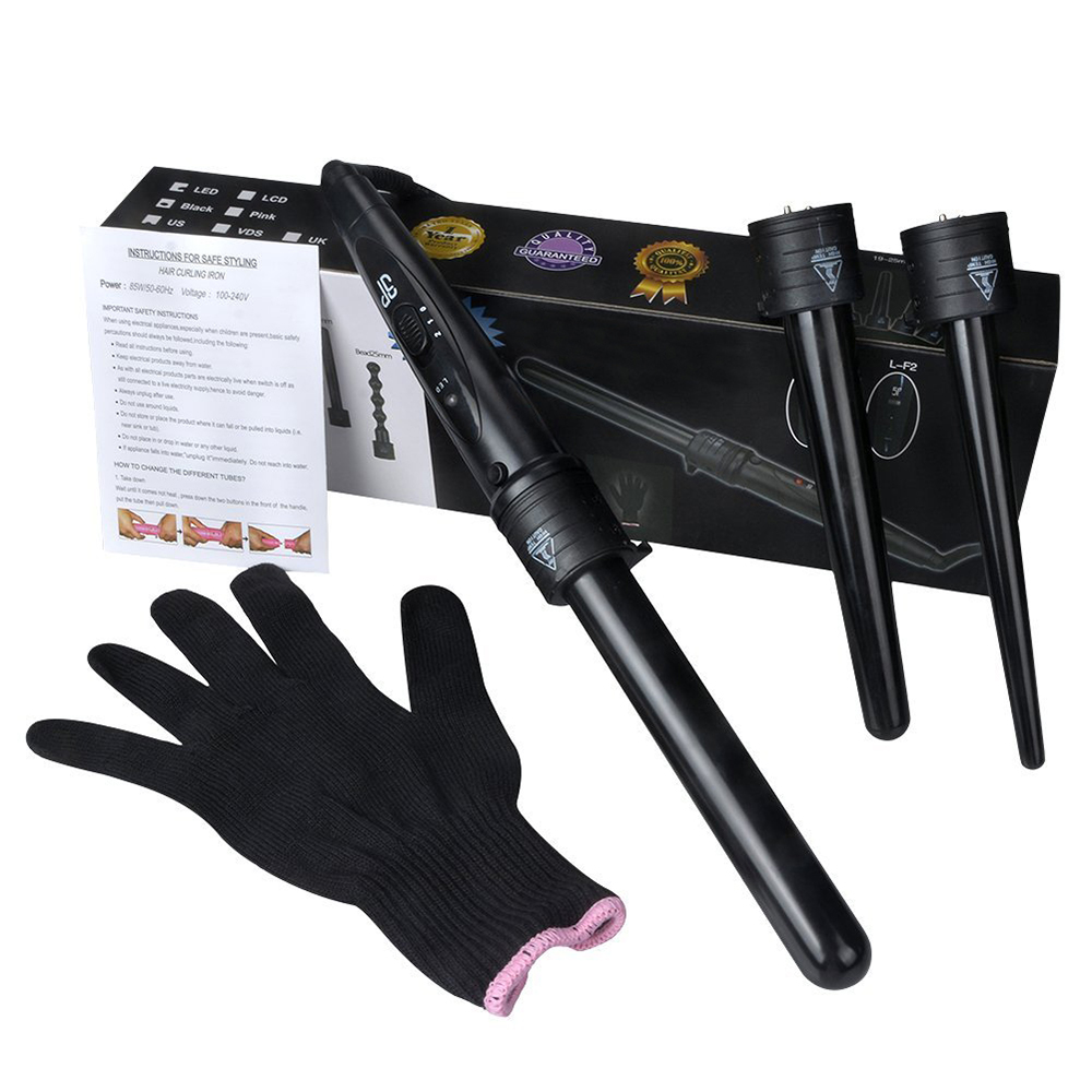 Haar Krultang Grote Golf Haar Waver Hair Curler 9-32 Mm Haar Krimpen Ijzer Styler Gereedschap Professionele Roterende curling Wand Set