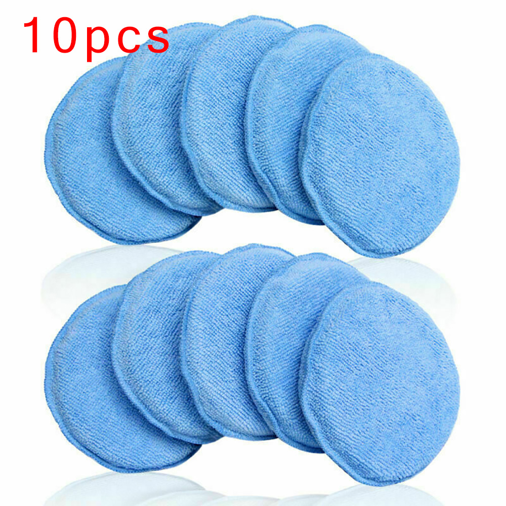 Soft Microfiber Car Wax Applicator Pad Auto wax Superfine fiber Sponge Universal: 10PCS