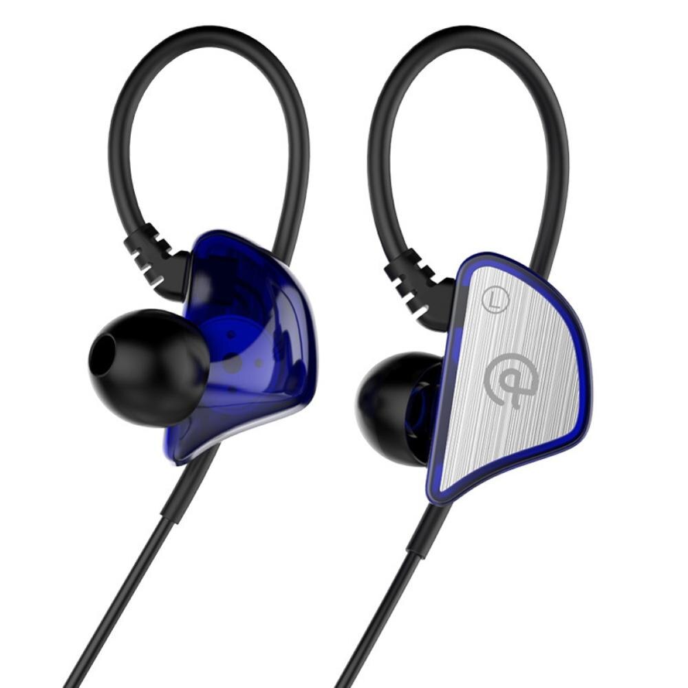 Q3 4-Core Bluetooth Oortelefoon Draadloze Koptelefoon Stereo Oordopjes Sport Oortelefoon Bluetooth Oordopjes Hifi Bass Handsfree Met mic: Blauw